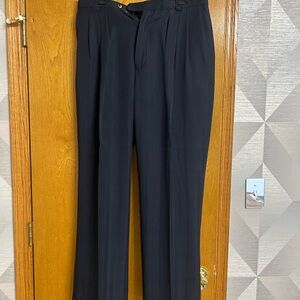 Black Pleated Trousers